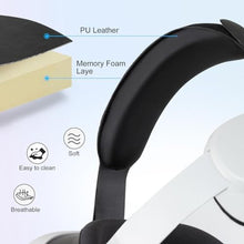 Load image into Gallery viewer, CoBak Head Strap for Meta Quest 3 - Adjustable Hinge, Soft PU Sponge Pad, Enhance Comfort, Reduce Pressure, White_1911
