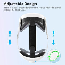 Load image into Gallery viewer, CoBak Head Strap for Meta Quest 3 - Adjustable Hinge, Soft PU Sponge Pad, Enhance Comfort, Reduce Pressure, White_1913
