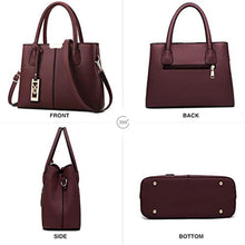 Load image into Gallery viewer, COCIFER Purses and Handbags for Women Shoulder Tote Bags Satchel Top Handle Bag, EBurgundy_2349
