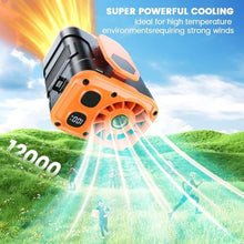 Load image into Gallery viewer, coldSky Upgraded Waist Fan 5 Speeds Clip On Fan, 24 Hrs Cooling for Outdoor, Orange_240
