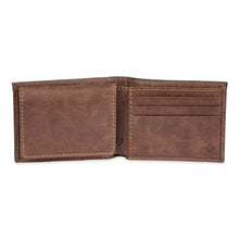 Load image into Gallery viewer, Columbia mens RFID Slim Bifold Wallet With ID Window Dark Tan, DarkTan_8090
