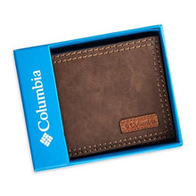 Load image into Gallery viewer, Columbia mens RFID Slim Bifold Wallet With ID Window Dark Tan, DarkTan_8093

