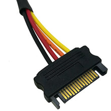 Load image into Gallery viewer, COMeap (2-Pack) COMeap 15 Pin SATA Power Extension Cable Male to Female Braided Sleeved Adapter 12-inch(30CM), ShortType_4819
