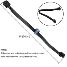 Load image into Gallery viewer, COMeap (2-Pack CPU 8 Pin Extension CableCPU 8-Pin Female to 8 (4+4) Pin Male EPS 12V Extension for Motherboard (Not PCIe VGA) 13-inch(34cm), Black_4822
