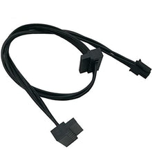 Load image into Gallery viewer, COMeap (2-Pack) SATA Power Cable for Lenovo Motherboard, ATX Mini 4 Pin to 2X Right-Angle SATA Hard Drive HDD Adapter 17.7-inch(45cm), toXRightangle_1
