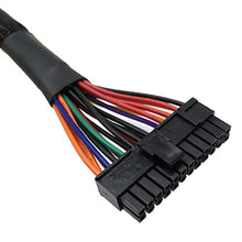 Load image into Gallery viewer, COMeap 24 Pin ATX Cable for Corsair AX Series and Seasonic PSUs, 18 Pin + 10 Pin to 24 Pin ATX PSU Power Adapter Sleeved 24.8-inch(63cm), Black_5009
