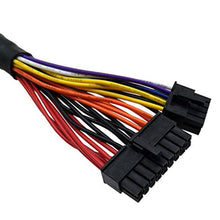 Load image into Gallery viewer, COMeap 24 Pin ATX Cable for Corsair AX Series and Seasonic PSUs, 18 Pin + 10 Pin to 24 Pin ATX PSU Power Adapter Sleeved 24.8-inch(63cm), Black_5010
