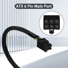 Load image into Gallery viewer, COMeap 24 Pin to 6 Pin ATX PSU Power Adapter Cable for Dell Motherboard with 6 Pin Port 13.3-inch(34cm), Black_4829
