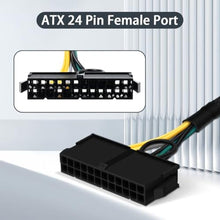 Load image into Gallery viewer, COMeap 24 Pin to 6 Pin ATX PSU Power Adapter Cable for Dell Motherboard with 6 Pin Port 13.3-inch(34cm), Black_4830
