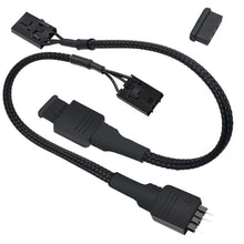 Load image into Gallery viewer, COMeap 4 Pin RGB Adapter for Corsair RGB Hub, Commander CORE, Commander Core XT and Lighting Node Pro, 4pin RGB Splitter Sleeved Cable, Connect to 5V 3-Pin ARGB Devices 7-in (Pack of 2_1
