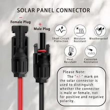 Load image into Gallery viewer, COMeap 5FT 1.5M Solar Panel Adapter for Jackery, to DC 5.5x2.1mm Extension Power Cable with DC 3.5x1.35, 5.5x2.5 and 8mm Connector Compatible with Solar Panel Charger and Portable Solar Generator, Black_4659
