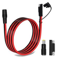 Load image into Gallery viewer, COMeap 6FT 1.8M SAE to DC8mm Female Adapter for Jackery Solar Panel, with Polarity Reverse Adapter DC7909 to DC8020 Converter for Explorer Series/GZ Portable Power Station Solar Generator 14AWG, black_1
