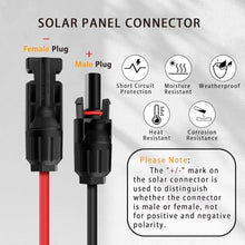 Load image into Gallery viewer, COMeap 6FT Solar Connector to DC 8mm Adapter Cable for Jackery Explorer 3000 2000 1500 1000 880 550 500 300 290 240 160 GZ Yeti BLUETTI Portable Power Station, Solar Generator, Solar Panel, Black_4499
