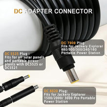 Load image into Gallery viewer, COMeap 6FT Solar Connector to DC 8mm Adapter Cable for Jackery Explorer 3000 2000 1500 1000 880 550 500 300 290 240 160 GZ Yeti BLUETTI Portable Power Station, Solar Generator, Solar Panel, Black_4500
