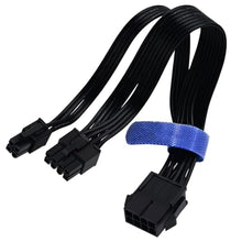Load image into Gallery viewer, COMeap 8 Pin to 4 Pin CPU Power Adapter, CPU 8 Pin ATX 4 Pin Male Converter Extension Cable for Motherboard 9.5-inch(24cm), Black_1
