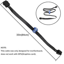 Load image into Gallery viewer, COMeap CPU 8 Pin Extension Cable CPU 8-Pin Female to 8 (4+4) Pin Male EPS 12V Extension for Motherboard (Not PCIe VGA) 33 inch (84 cm), Black_4508
