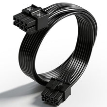 Load image into Gallery viewer, COMeap CPU Cable for Corsair PSUs, CPU 8 Pin Male to CPU 8 Pin (4+4 Detachable) Male EPS-12V Motherboard Power Adapter for Thermaltake ARESGAME Power Supply 25-inch(63cm), Black_1
