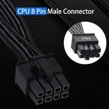Load image into Gallery viewer, COMeap CPU Cable for Corsair PSUs, CPU 8 Pin Male to CPU 8 Pin (4+4 Detachable) Male EPS-12V Motherboard Power Adapter for Thermaltake ARESGAME Power Supply 25-inch(63cm), Black_4850

