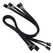 Load image into Gallery viewer, COMeap Front Panel Connector for Motherboard Am4 Am5 AMD X670e Z790, Motherboard Extension Cable with Front Panel Plug POWE LED+/-, HDD LED, Power SW, Reset SW,HD Audio, Front USB Extension (21in), Black_1
