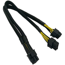 Load image into Gallery viewer, COMeap GPU Power Cable for Dell PowerEdge R720 720XD R730, CPU 8 Pin Male to Dual 8 Pin(6+2) Male PCIe Power Adapter for NVIDIA Tesla GPU J30DG 15-inch(38cm)_1

