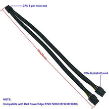 Load image into Gallery viewer, COMeap GPU Power Cable for Dell PowerEdge R720 720XD R730, CPU 8 Pin Male to Dual 8 Pin(6+2) Male PCIe Power Adapter for NVIDIA Tesla GPU J30DG 15-inch(38cm)_4808

