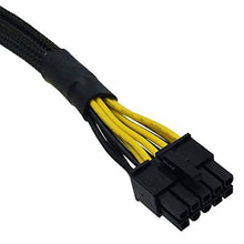 Load image into Gallery viewer, COMeap GPU Power Cable for Dell Precision 5820 7820, 10 Pin to 8 Pin(6+2) 6 Pin PCIe GPU Power Adapter Sleeved 21-inch (53cm), Black_4539

