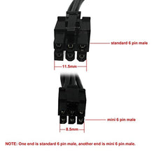 Load image into Gallery viewer, COMeap Mini 6 Pin to 6 Pin PCI Express Video Card Power Adapter Cable for Mac Pro G5 14-inch(35cm)(Pack of 2), Black_4515
