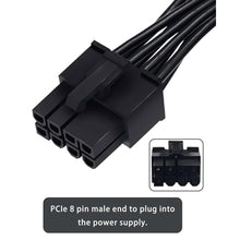 Load image into Gallery viewer, COMeap PCIE Cable for EVGA, PCIe 8 Pin Male to Dual PCIe 8 Pin (6+2) Male GPU Power Cable for EVGA Power Supply 25-inch(63cm) Black, Blackxpcs_4494
