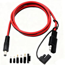 Load image into Gallery viewer, COMeap SAE to DC Adapter for Jackery Solar Panel, 3FT SAE Plug to DC5521 Male Connector Cable with DC 8/6.5/5.5/4.0/3.5(mm) for Solar Generator 14AWG, Black_1
