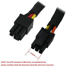 Load image into Gallery viewer, COMeap SATA Power Cable for Dell Inspiron 3653 3650 Series, Right-Angle SATA 15 Pin x2 to Mini 6 Pin ATX Adapter Compatible Part No. GP2JM 14.5-inch(37cm), Black_4859
