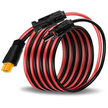Load image into Gallery viewer, COMeap Solar Panel Cable for Ecoflow Anker SOLIX 12AWG, 10FT/3M Compatible with MC-4 to XT60 Plug Solar Panel Connector Adapter Extension for Portable Power Station Solar Generator RV, Black_1
