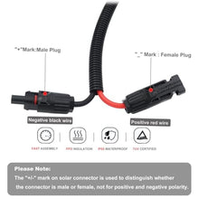Load image into Gallery viewer, COMeap Solar Panel Connector for Anderson 10AWG, Compatible with MC-4 to 50A/600V Anderson Adapter Plug Charge Extension Cable for Solar Generator Inverter Battery Pack Charger Kit 1.34ft(0.41m), Black_4971
