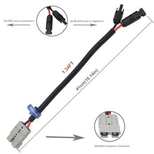 Load image into Gallery viewer, COMeap Solar Panel Connector for Anderson 10AWG, Compatible with MC-4 to 50A/600V Anderson Adapter Plug Charge Extension Cable for Solar Generator Inverter Battery Pack Charger Kit 1.34ft(0.41m), Black_4973
