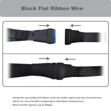 Load image into Gallery viewer, COMeap USB 3.0 Header Splitter Extension Cable, Small Mini USB 3.0 19/20 Pin 1 to 2 Y Splitter Internal Adapter for Motherboard 5.9-inch (15cm), Black_4816
