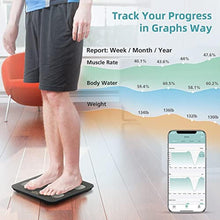 Load image into Gallery viewer, Comfier Smart Body Fat Scale, Accurate Digital Bathroom Scale for Body Weight and Fat, LED Display &amp; App Monitor Weighing Machine for Fat Water Muscle BMI,14 Body Compositions Analysis,400lbs,Black_932
