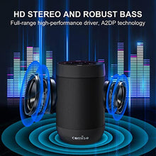 Load image into Gallery viewer, comiso Bluetooth Speaker, Portable Bluetooth Speakers with Wireless Stereo Pairing, Built in Mic, 360 HD Sound,IP65 Waterproof Speaker,Support TF Card, for Home/Party/Outdoor/Beach,Gift For Men/Women_360
