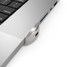 Load image into Gallery viewer, Compulocks Ledge Lock Adapter and keyed Cable Lock for M1, M2, M3, &amp; M4 MacBook Pro 16" Silver_8223
