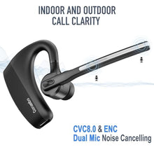 Load image into Gallery viewer, Conambo Bluetooth Headset 5.2 with CVC8.0 Dual Mic Noise Cancelling Bluetooth Earpiece 16Hrs Talktime Wireless Headset for Truck Driver iPhone Android Cell Phones, Black_776
