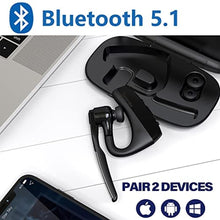 Load image into Gallery viewer, CONAMBO Bluetooth Headset V5.1, 16 Hrs HD Talktime CVC8.0 Dual Mic Noise Cancelling Hands Free Bluetooth Earpiece for Cell Phone iPhone Android Driving Business Office_1532
