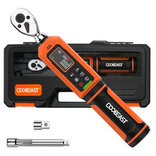 Load image into Gallery viewer, coobeast Digital Torque Wrench 1/4 Drive, 0.33-22.1 Ft.lbs./0.45-30Nm Range, Electronic Torque Screwdriver with Dual Direction Ratchet, Buzzer and LED Alert for Bicycle, Bike, DIY and Home Repair, Orange_1
