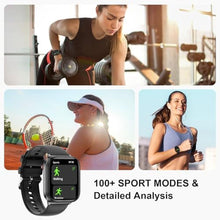 Load image into Gallery viewer, coolhenry Smart Watch with Earbuds, Bluetooth Earphones Built-in,1.85'' Fitness Tracker Watch with Heart Rate/Sleep/SpO2 Monitor 100+ Sports Modes Compatible for Android &amp; iPhone, Black_965
