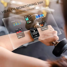 Load image into Gallery viewer, coolhenry Smart Watch with Earbuds, Bluetooth Earphones Built-in,1.85'' Fitness Tracker Watch with Heart Rate/Sleep/SpO2 Monitor 100+ Sports Modes Compatible for Android &amp; iPhone, Black_966
