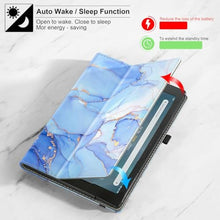Load image into Gallery viewer, COOWPS Case for New Amazon Fire HD 8 &amp; HD 8 Plus Tablet (12th/10th Generation, 2024/2022/2020 Release) - Slim Folding Stand Cover with Auto Wake/Sleep and Hand Strap, White Rose_204
