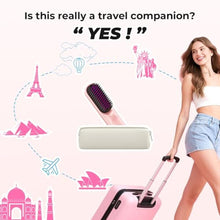 Load image into Gallery viewer, Cordless Hair Straightener Brush, PowderPink_118
