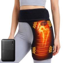 Load image into Gallery viewer, Cordless Heated Massage for Hip/Sciatica Pain Relief with 5000mAh Power Bank Hip Heating Pad Support Brace with Hot Physical Therapy Lower Back/Thigh/Buttock, Best Gift for Family, Black_1
