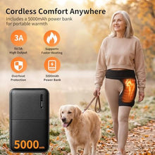 Load image into Gallery viewer, Cordless Heated Massage for Hip/Sciatica Pain Relief with 5000mAh Power Bank Hip Heating Pad Support Brace with Hot Physical Therapy Lower Back/Thigh/Buttock, Best Gift for Family, Black_897
