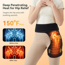 Load image into Gallery viewer, Cordless Heated Massage for Hip/Sciatica Pain Relief with 5000mAh Power Bank Hip Heating Pad Support Brace with Hot Physical Therapy Lower Back/Thigh/Buttock, Best Gift for Family, Black_898
