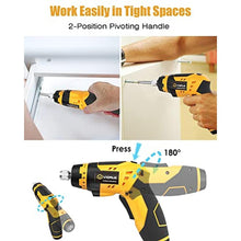 Load image into Gallery viewer, Cordless Screwdriver, VIGRUE Electric Screwdriver, Rechargeable 4V MAX 2000mAh Li-ion, with 45 Free Accessories, Battery Indicator, Adjustable 2 Position Handle with LED Light, Flexible Shaft_1541

