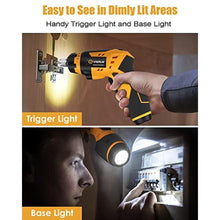 Load image into Gallery viewer, Cordless Screwdriver, VIGRUE Electric Screwdriver, Rechargeable 4V MAX 2000mAh Li-ion, with 45 Free Accessories, Battery Indicator, Adjustable 2 Position Handle with LED Light, Flexible Shaft_1542
