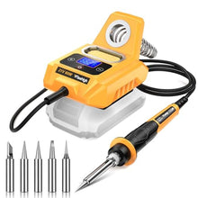 Load image into Gallery viewer, Cordless Soldering Station Compatible with Dewalt 20V Max Battery - Digital Display, Soldering Iron Station Fast Heating Up Soldering Station for DIY, Appliance Repair (Battery Not Included), Whiteyellow_1

